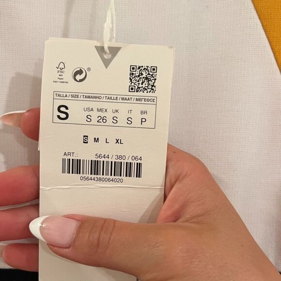 Zara Color Block Geometric Bodycon Dress NWT Size Small - Picture 8 of 8